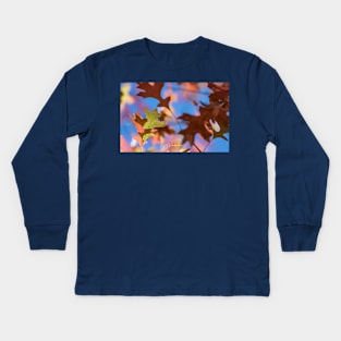 Autumn leaves from Honour Avenue, Mount Macedon, Victoria, Australia. Kids Long Sleeve T-Shirt